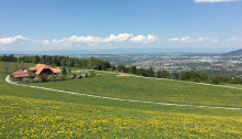 Wunderbarer Blick unterwegs auf dem Gurten-Rundweg