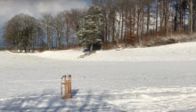 Etwas Schnee, ein Hang – und schon gehts los mit dem Schlitteln