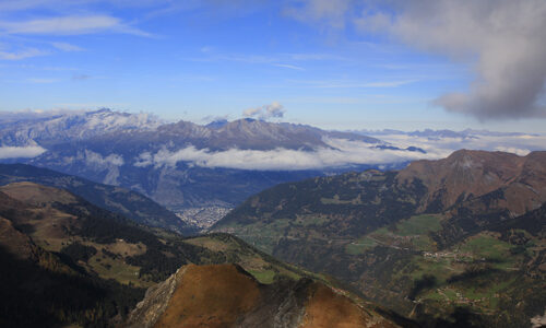 Fantastische Aussicht vom Weisshorn – hier im Herbst